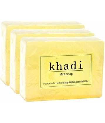 Khadi Herbals Mint Soap 375 gm Pack of 3