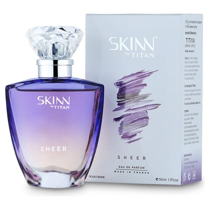 Skinn By Titan | Sheer Perfume - 50 Ml | Perfume For Woman | Gift for Women | Premium Fragrance | Grooming Essentials | Long Lasting Smell for Women |Floral, Fruity, Fresh | Eau De Parfum Skinn By Titan | Sheer Perfume - 50 Ml | Perfume For Woman | Gift 