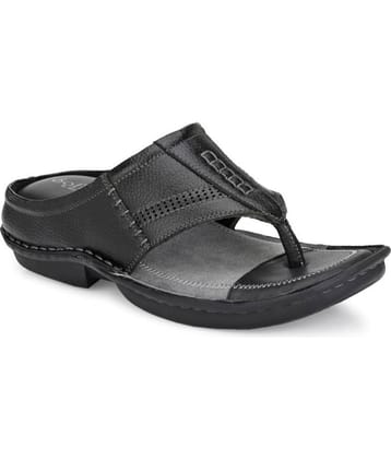 softio - Brown Men's Leather Slipper