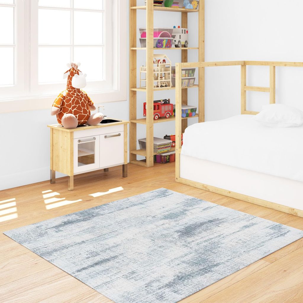 Neu Looms Handmade Viscose Wool Anti-Skid Rug for Bedroom, Living Room, Nursery, Dorm, Playroom & Reading Area