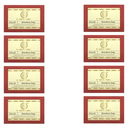 Khadi Natural Strawberry Soap Combo Pack Of 8 – 125gm Each