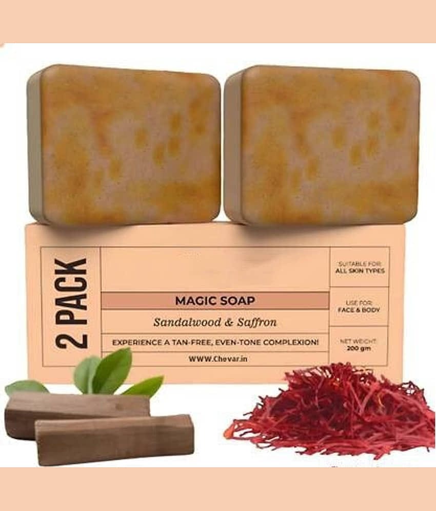 WRIXTY Sandalwood Saffron Bath GHAR SoapS Brightening Glowing Skin Deep Clean Natural Soap Paraben Free Formula
