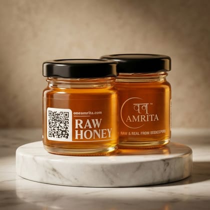 MULTIFLORA AND LITCHI HONEY - 50 gm - Two glass jar