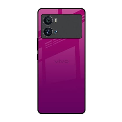 Magenta Gradient Glass Case For iQOO 9 Pro