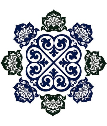Decor Villa Rangoli Floor Sticker Festive Sticker ( 40 x 40 cms )