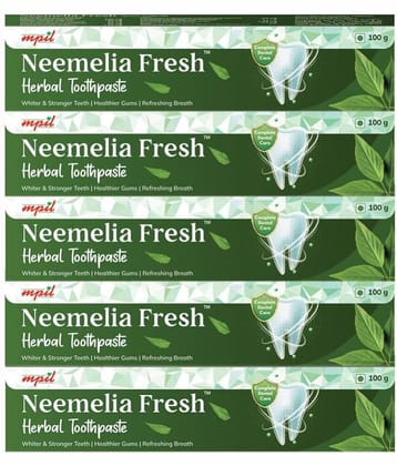 Mpil Wellness Neemelia Fresh Toothpaste For Healthygums & Strong Teeth 100gm (Pack of 5)