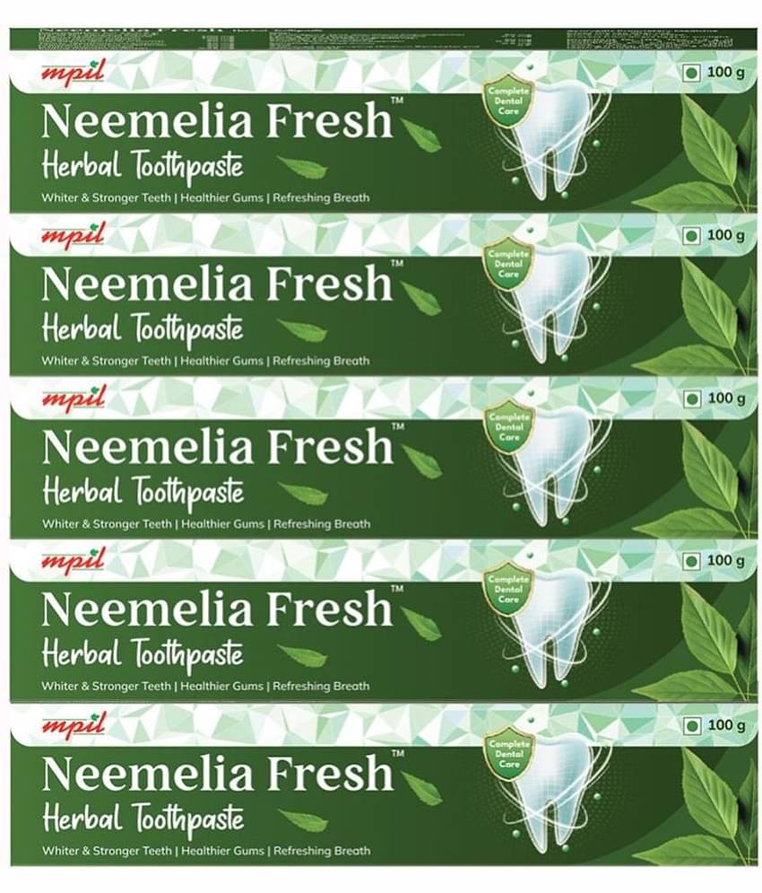Mpil Wellness Neemelia Fresh Toothpaste For Healthygums & Strong Teeth 100gm (Pack of 5)