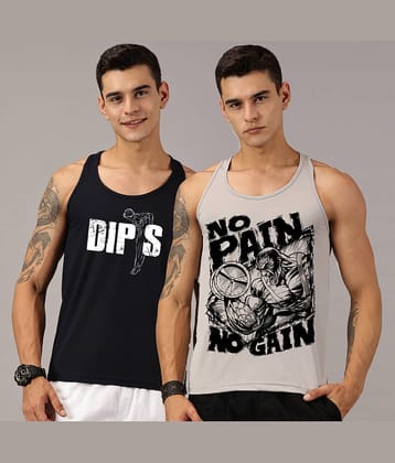 RodZen Pack of 2 Polyester Gym Vest For Men ( Multicolor )