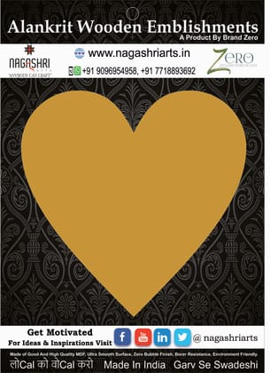 Brand Zero MDF Heart Plaques - Select Your Preference Of Size & Thickness