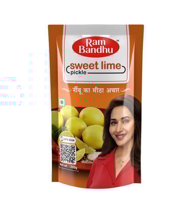 Ram Bandhu Sweet Lime Pickle, 200 gm Standy