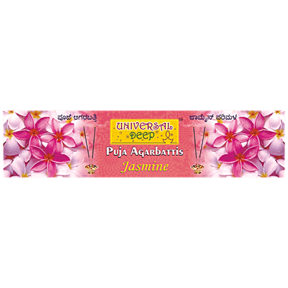 Universal Deep Puja Agarbattis Incense Sticks - Jasmine, 36 Sticks