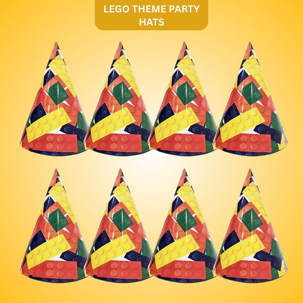 Lego Party Theme Hats - 8PC - Party and Festive Needs | Buy online on ZillyBuy