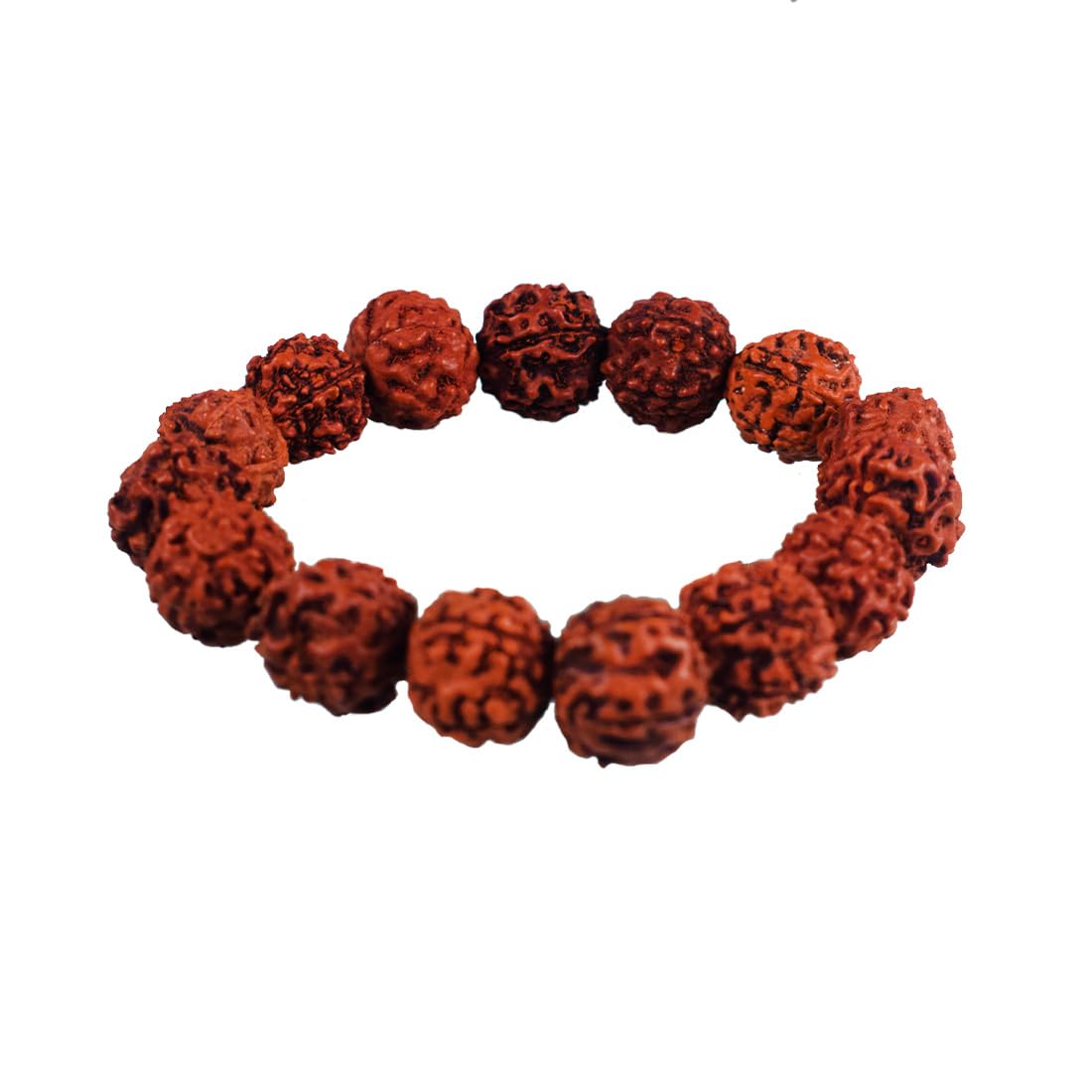 MAYAPURI Panch Mukhi Rudraksha Bracelet Combo For Men and Women (5 Face), Bead Size 8MM (Pack of 2)
