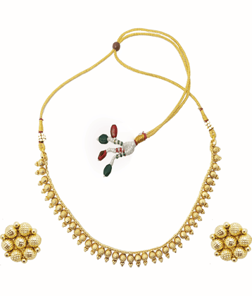 gilher - Golden Copper Necklace Set ( Pack of 1 )