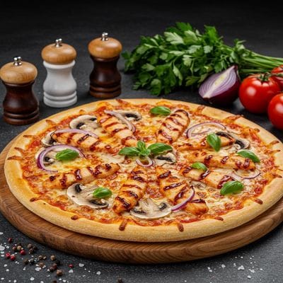 Barbecued Chicken Pizza