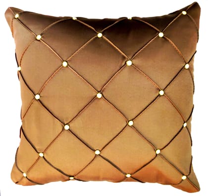 Omkar by 3 Inc. Set of 5 Decorative Hand Embroidered Sparkling Rays Silk Satin Pillow Cushion Cover for Living Room Bedroom Sofa (Brown 16x16 Inch- 40x40 Cms) Omkar by 3 Inc. Set of 5 Decorative Hand Embroidered Sparkling Rays Silk Satin Pillow Cushion Cover for Living Room Bedroom Sofa (Brown 16x16 Inch- 40x40 Cms)
