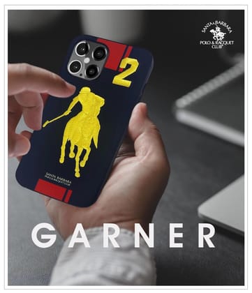iPhone 13 Cover - Santa Barbara GARNER Series Genuine Leather Case-Navy Blue