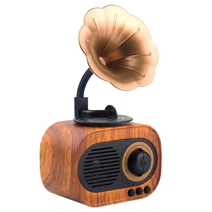 Artis BT12 Classic Retro Wireless BT Speaker with FM/USB/AUX in & Hands Free Calling (5W RMS Output) Artis BT12 Classic Retro Wireless BT Speaker with FM/USB/AUX in & Hands Free Calling (5W RMS Output) - Black / Small