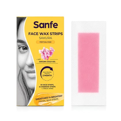 Sanfe Facial Wax Strips for Women
