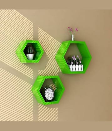 TFS Floating Shelves Green MDF - Pack of 1