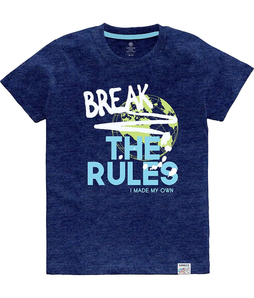 CODEZ Pack of 1 Boys Cotton Blend T-Shirt ( Blue )