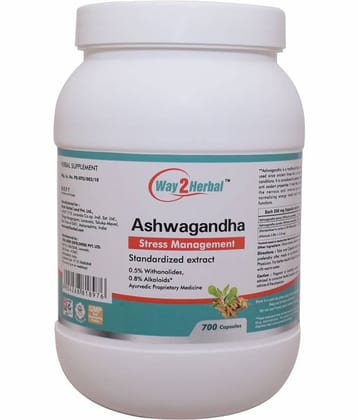 Way2Herbal Ashwagandha Capsule 700 no.s Pack Of 1