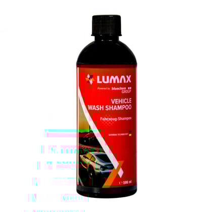 Lumax Vehicle Wash Shampoo | 500 ML | High Foam for Deep Cleaning | Remove Tough Dirt | pH Neutral | Safe on Paint