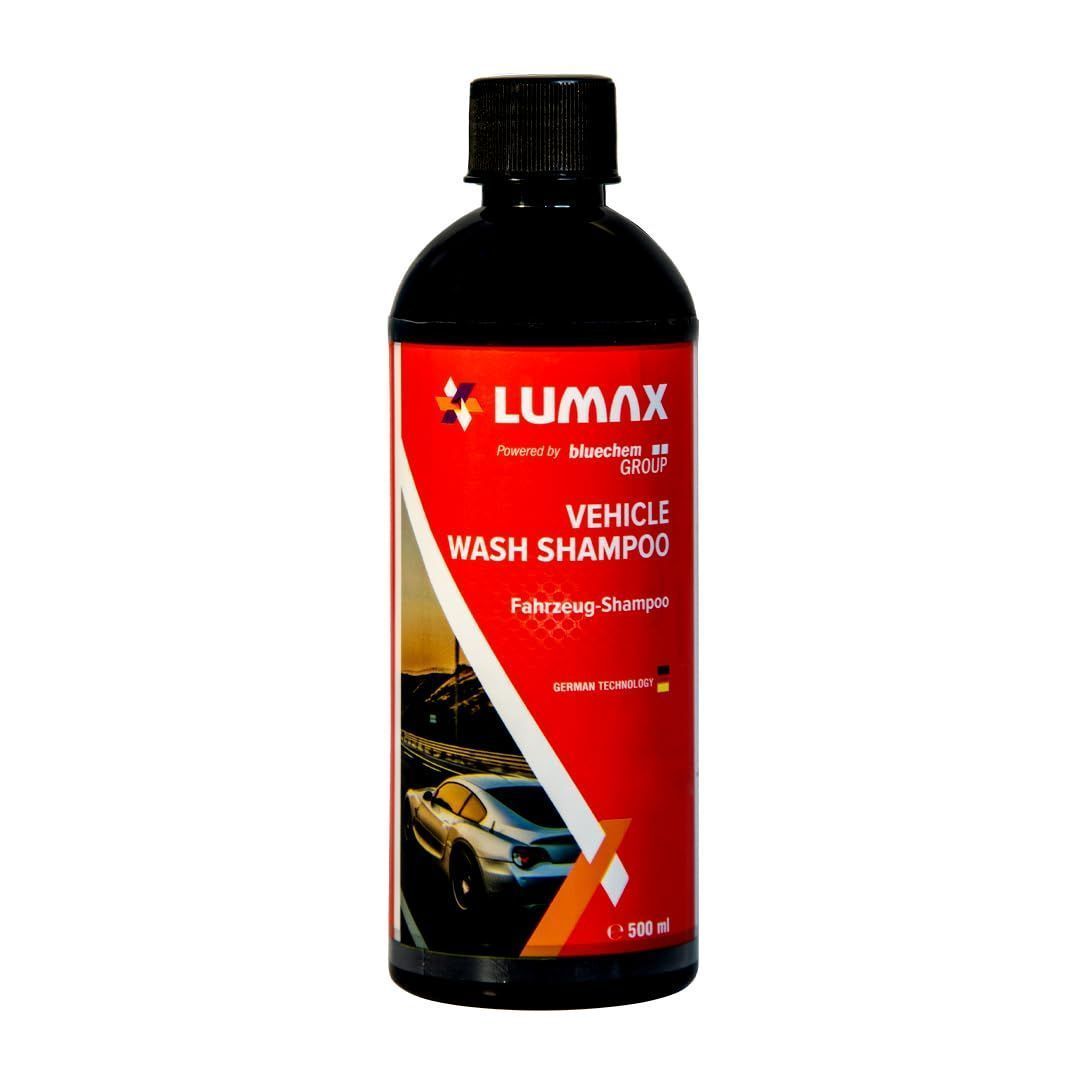 Lumax Vehicle Wash Shampoo | 500 ML | High Foam for Deep Cleaning | Remove Tough Dirt | pH Neutral | Safe on Paint