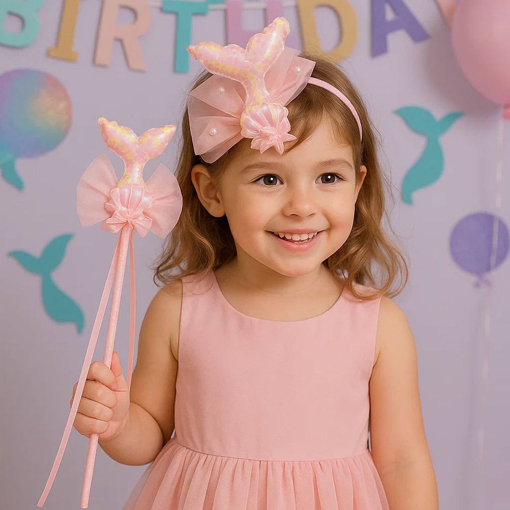 Mermaid Pink Wand and Headset - 1PC - Party and Festive Needs | Buy online on ZillyBuy