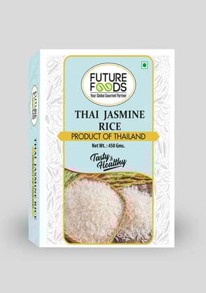 Future Foods Jasmine Rice | Thai fragrant rice | Packed with Phytonutrients | Enhances Fiber Intake | Beneficial for Diabetic Patients | Product of Thailand | 450g