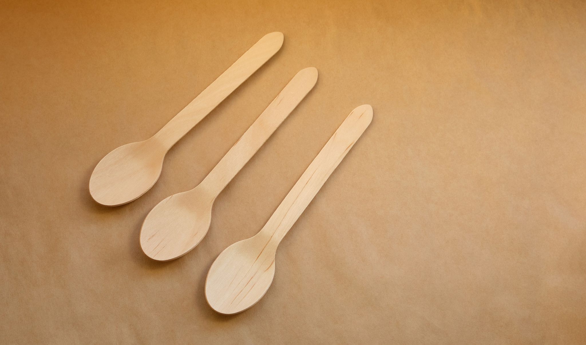 Azure Corp Wooden Spoon 160mm Eco Friendly Disposable Spoon 100 Pcs