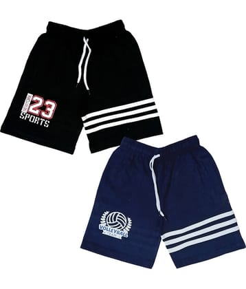atlans Pack of 1 Cotton Blend Shorts For Boys ( Black )