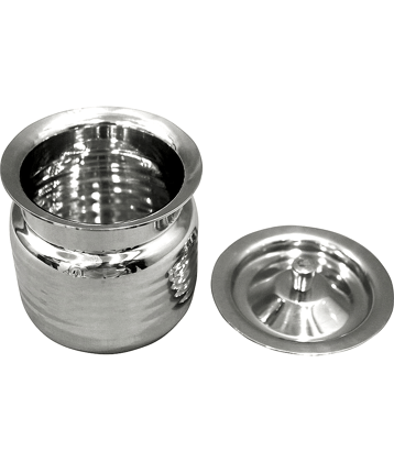 Dynore Ghee pot Steel Silver Oil Container ( Set of 1 )