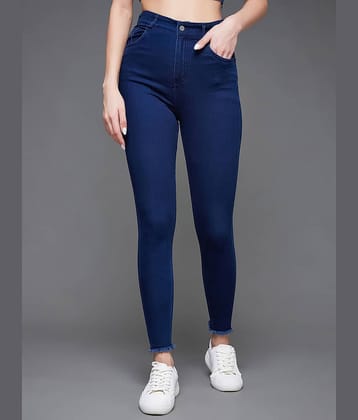 Miss Chase - Navy Blue Denim Skinny Fit Women's Jeans ( Pack of 1 )