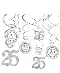 25TH ANNIVERSARY SWIRL VALUE PACK DECORATION - Party and Festive Needs | Buy online on ZillyBuy