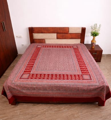 Hand Block Printed Bagh Cotton Double Bed Sheet