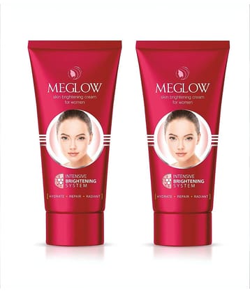 Meglow Skin Brightening Cream for Women it Hydrates and Evens Skin Tone 50g ( Pack of 2 )