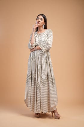 Beige Color  Kaftan-XS