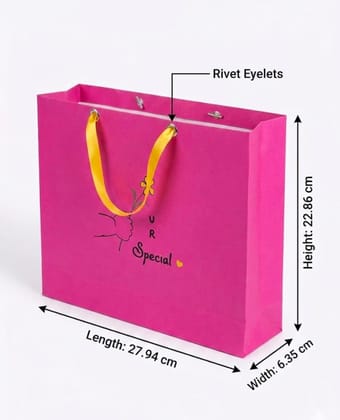 Return Gift Bags with Ribbon Handle (Pack of 5, Mixed Colors)