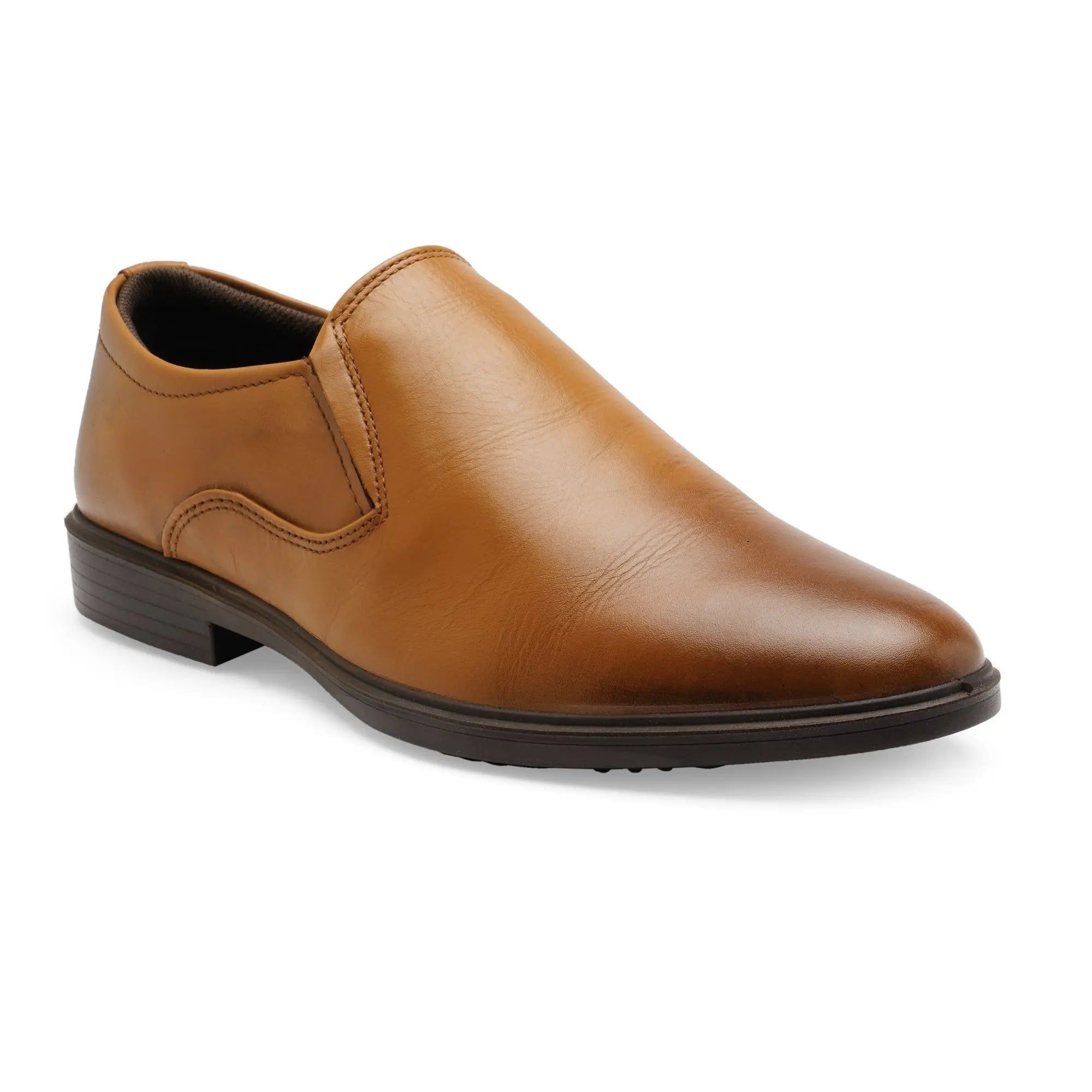 City EC-02 Men Tan Formal Shoes-40/6