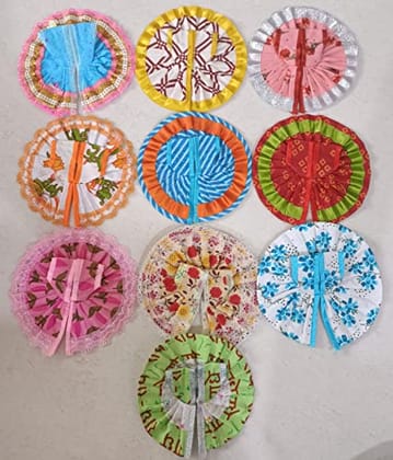 VARNI CREATION Ladoo Gopal Cotton Poshak Set (Multicolour, Medium, Size 1, Diameter 4.5" to 5")