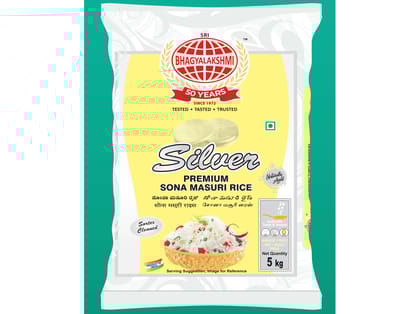 Silver Sona Masuri Raw Rice 1.5 Years aged - 5 Kilogram