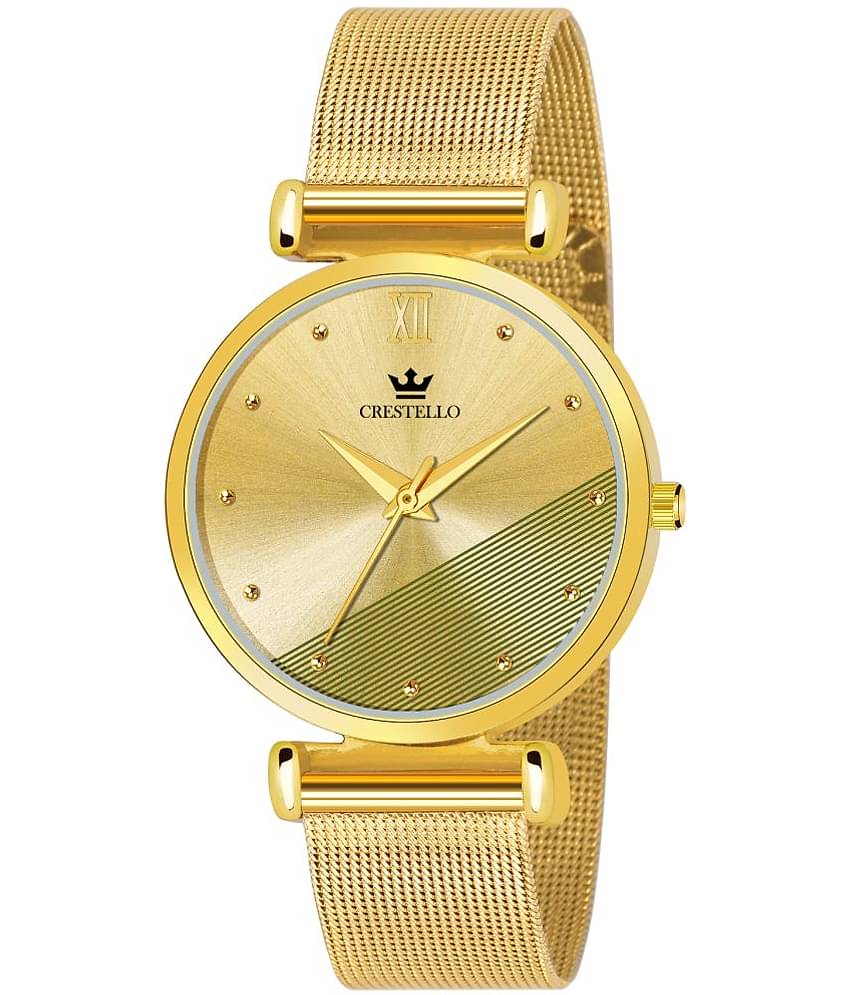 Crestello - Gold Metal Analog Womens Watch