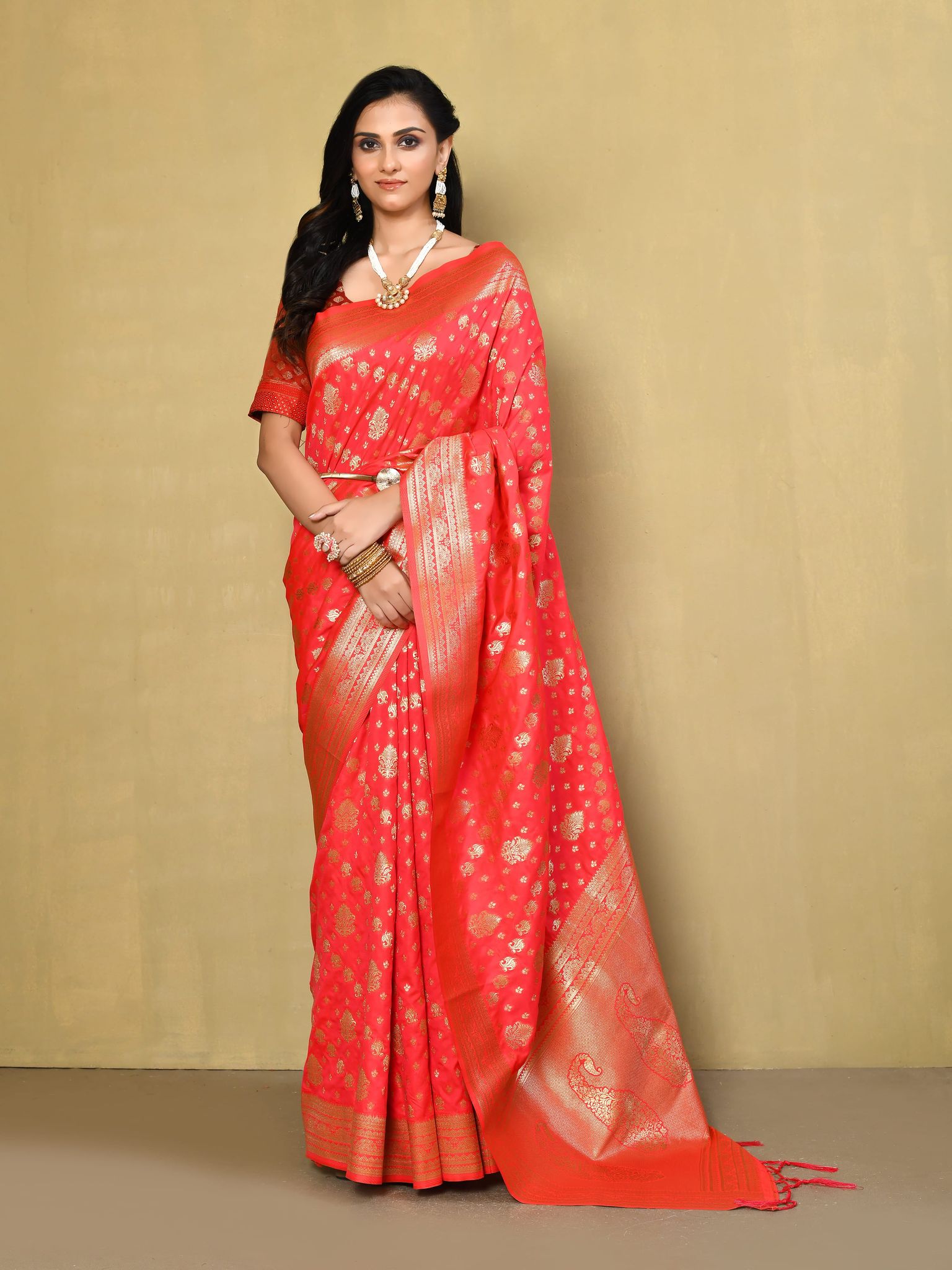 Pink banarasi  Silk Saree