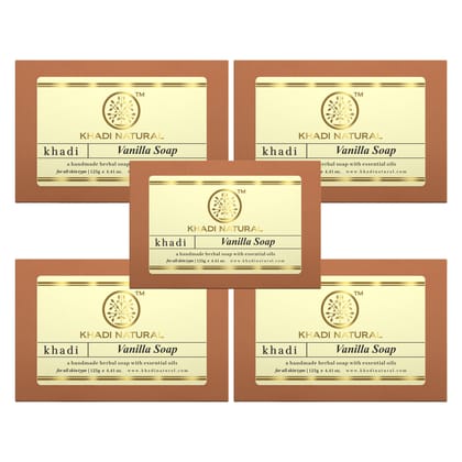 Khadi Natural Vanilla Soap Combo Pack Of 5 – 125gm Each
