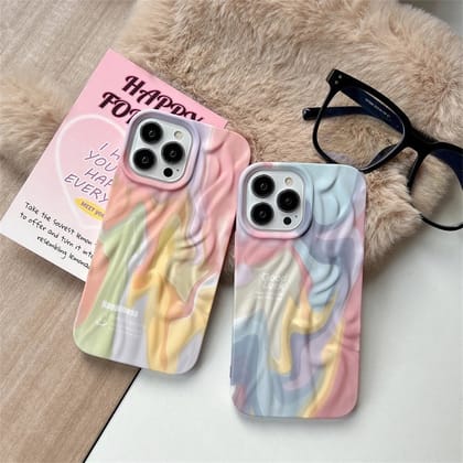 Rainbow Aesthetic Textured Positive iPhone  Soft Silicone Case-iPhone 15 Pro / Happiness
