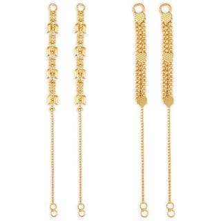 1gram gold Plated Kanchain Ear chain earcuff Ear to Ear Combo for Women & Girls