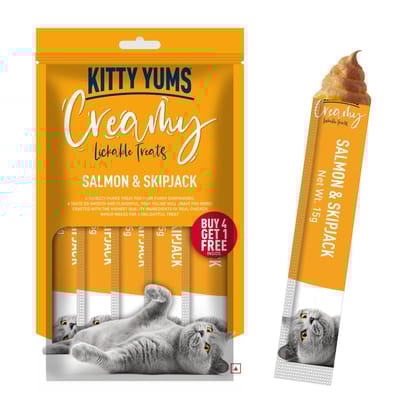 Kitty Yums Creamy Salmon&amp;Skipjack 75g