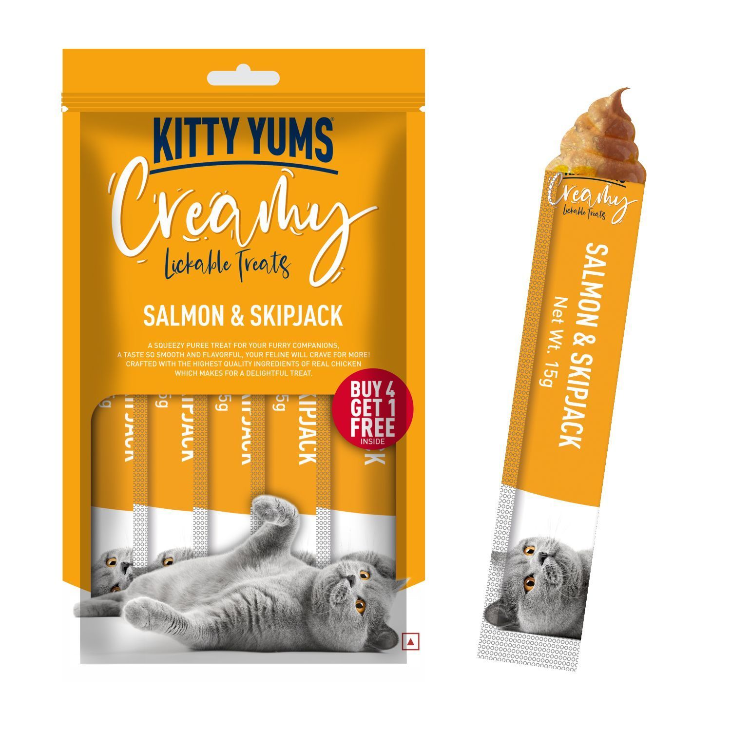 Kitty Yums Creamy Salmon&Skipjack 75g