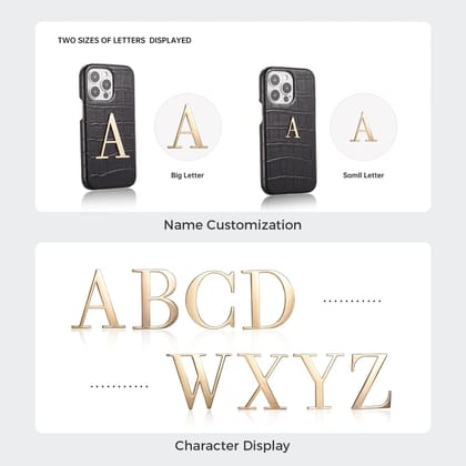 Premium Leather Initial Texture Card Holder iPhone Case-iPhone 13 / iPhone 14 / Gray